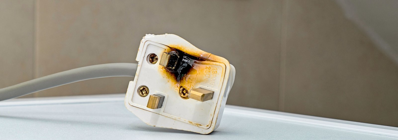 Burnt electrical socket